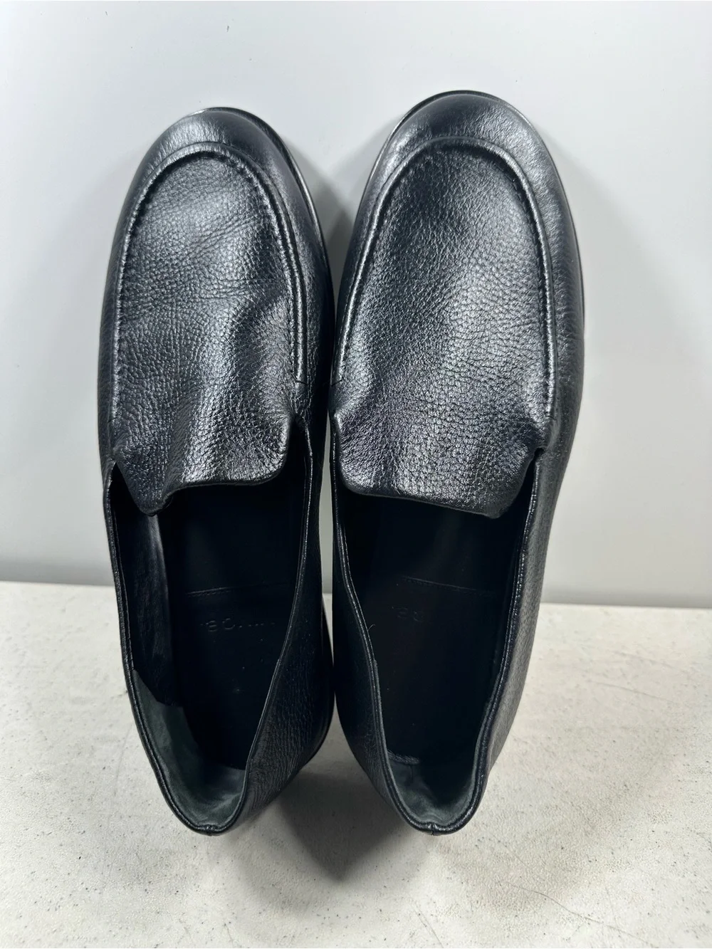 Vince Hann Men's Black Leather  Fashion Soft Loafer Shoes Size 9,5